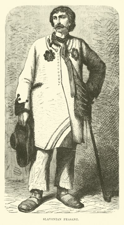 Slav köylüsü (gravür) by English School