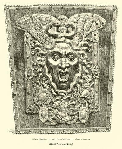 Küçük kalkan, İtalyan işçiliği, 16. yüzyıl by English School