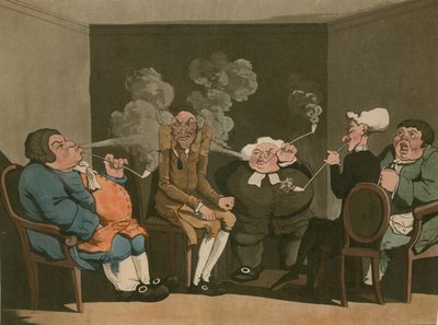 Sigara odası; karikatür by English School