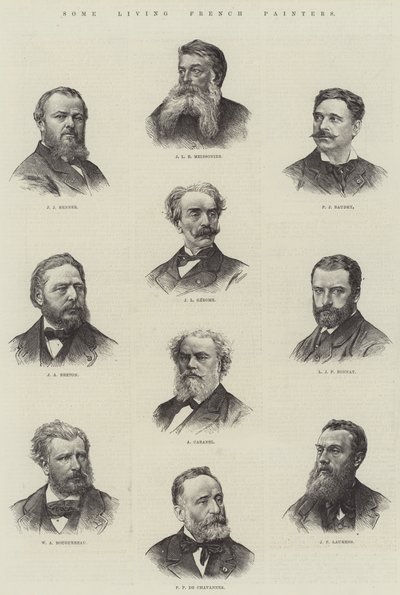 Yaşayan Bazı Fransız Ressamlar (gravür) by English School