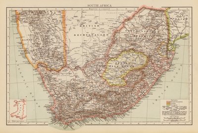 Güney Afrika (renkli lito) by English School