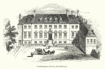 Southampton House, Bloomsbury (gravür) by English School