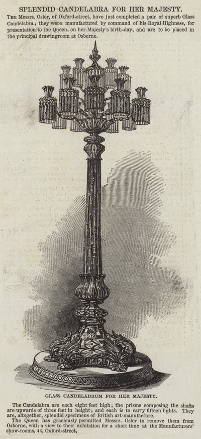 Majesteleri için Muhteşem Şamdan (gravür) by English School
