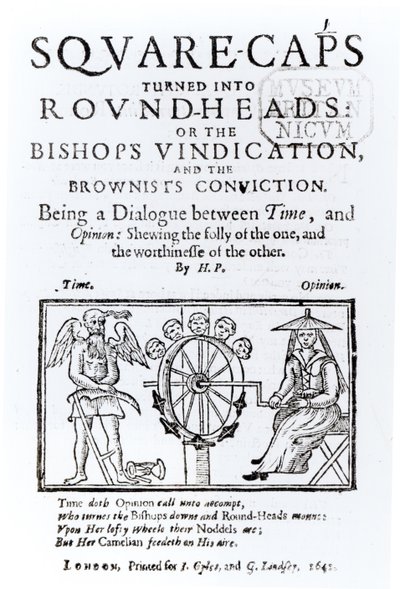 Yuvarlak Başlıklara Dönüşen Kare Başlıklar, 1642 by English School