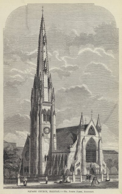 Kare Kilise, Halifax (gravür) by English School