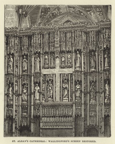 St Albans Katedrali, Wallingfords ekranı restore edildi by English School