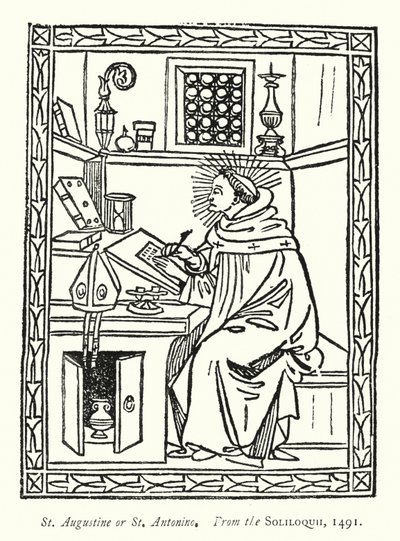 Soliloquii itibaren Aziz Augustine veya Aziz Antonino, by English School