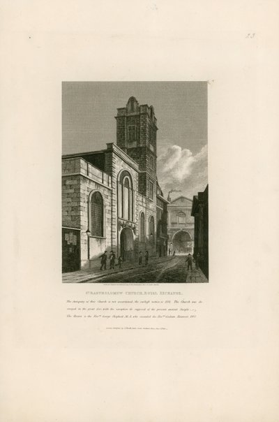 St Bartholomew Kilisesi, Royal Exchange, Londra by English School