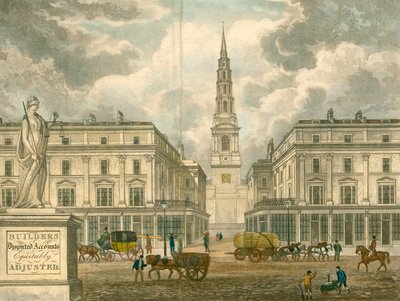 St Brides Kilisesi, Fleet Street, Londra; Z Skyring, bilirkişi, Primrose Street, Bishopsgate reklamından by English School
