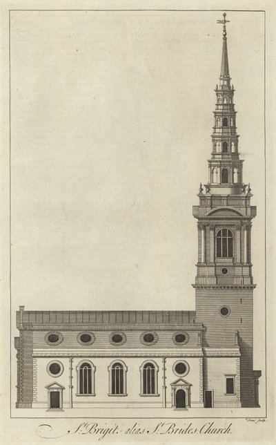 St Brides Kilisesi, Londra by English School
