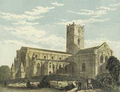 St Davids Katedrali, Güney Batı Görünümü by English School