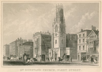 St Dunstans Kilisesi, Fleet Street, Londra by English School