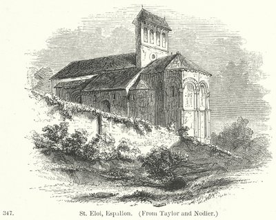 Aziz Eloi, Espalion (gravür) by English School