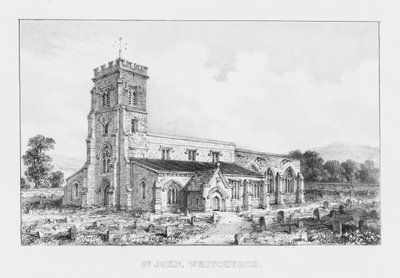 St John, Whitchurch (gravür) by English School