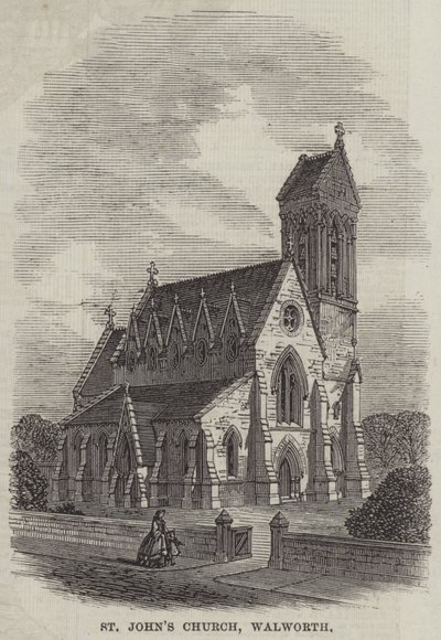 Aziz John Kilisesi, Walworth (gravür) by English School