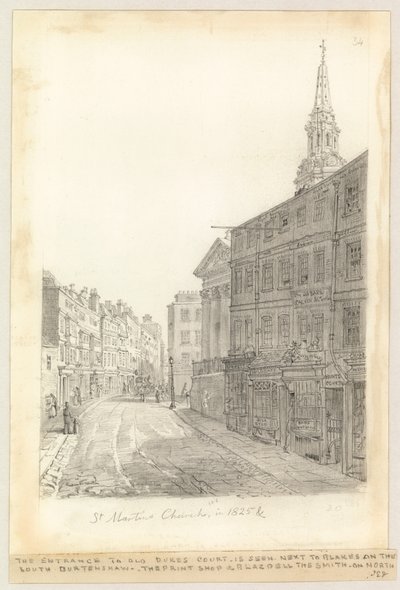 1825 yılında St Martin Kilisesi by English School