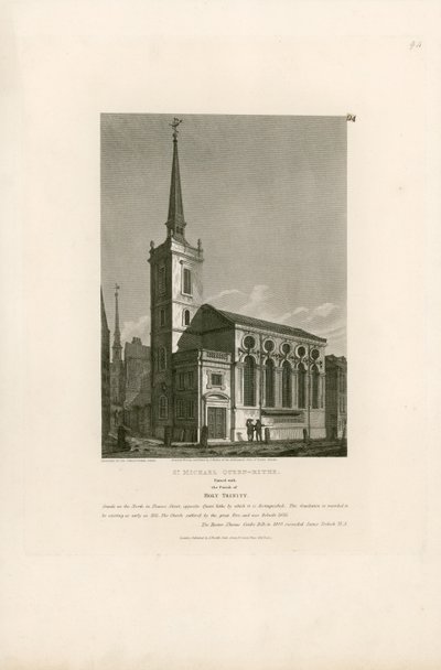 Holy Trinity bucak ile birleşmiş Aziz Michael Queen-Hithe, by English School