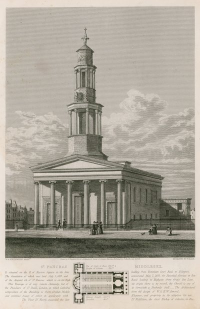 St Pancras Kilisesi, Londra, Middlesex by English School