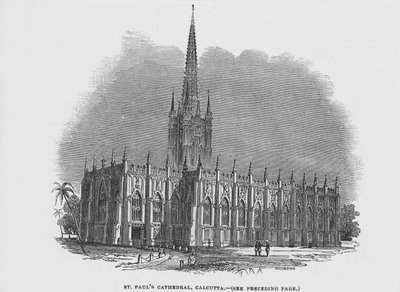 St Paul Katedrali, Kalküta (gravür) by English School