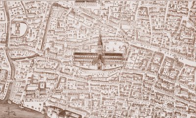 Henry VIII zamanında St Pauls ve çevresi by English School
