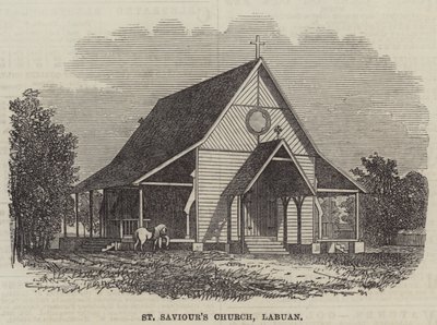 Aziz Kurtarıcı Kilisesi, Labuan (gravür) by English School