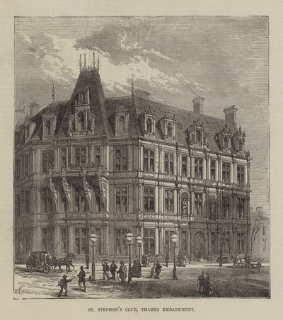 Aziz Stephen Kulübü, Thames Dolgusu (gravür) by English School