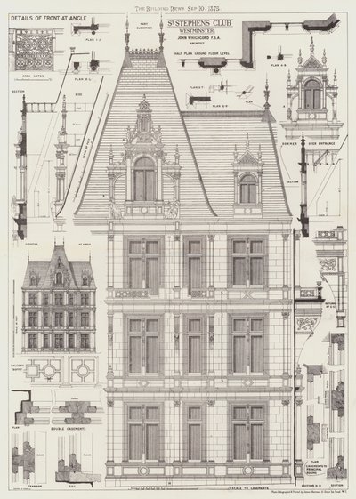 Aziz Stephen Kulübü, Westminster (gravür) by English School