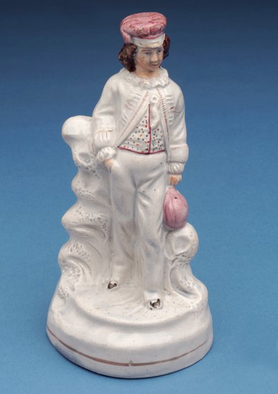 Bir Rugby Okulu çocuğunun Staffordshire figürü, 1860 dolayları (seramik) by English School