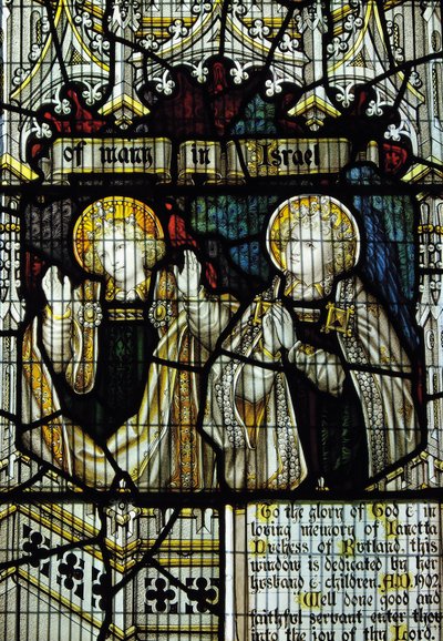 Rutland'ın 7. Düşesi Janetta'ya adanmış vitray pencere, Güney Transept by English School