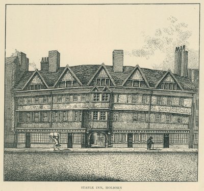 Staple Inn, Holborn (lito) by English School
