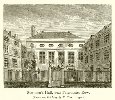 Paternoster Row yakınında Kırtasiyeciler Salonu by English School