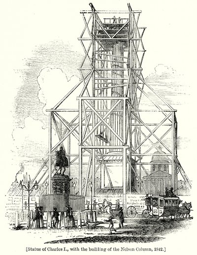 Nelson Sütunu Binası ile I. Charles Heykeli by English School