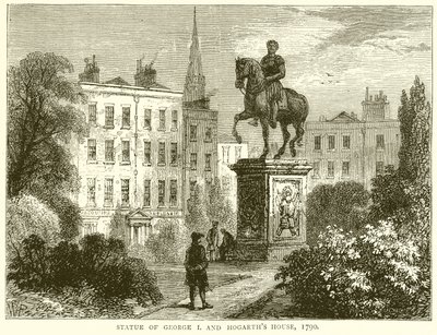 George I. ve Hogarths Evi Heykeli by English School