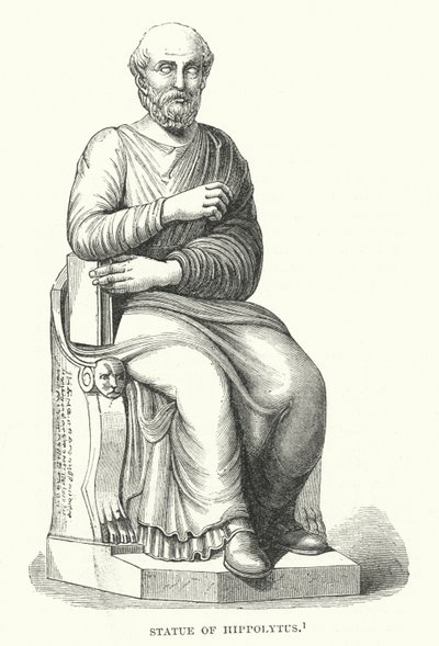 Hippolytus Heykeli (gravür) by English School