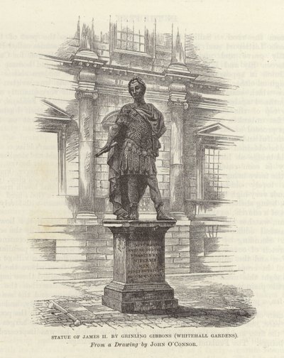 Grinling Gibbons tarafından II. James Heykeli by English School