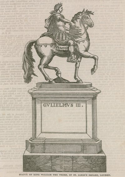 Kral William Üçüncü Heykeli, St James Meydanı, Londra by English School