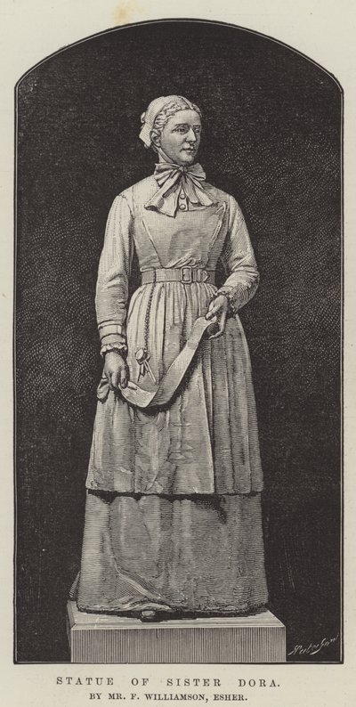 Rahibe Dora Heykeli, Bay F Williamson, Esher (gravür) by English School