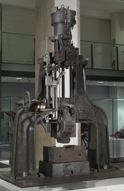 James Nasmyth (1808-90) tarafından tasarlanan buharlı çekiç, 1850 dolayları (metal) by English School