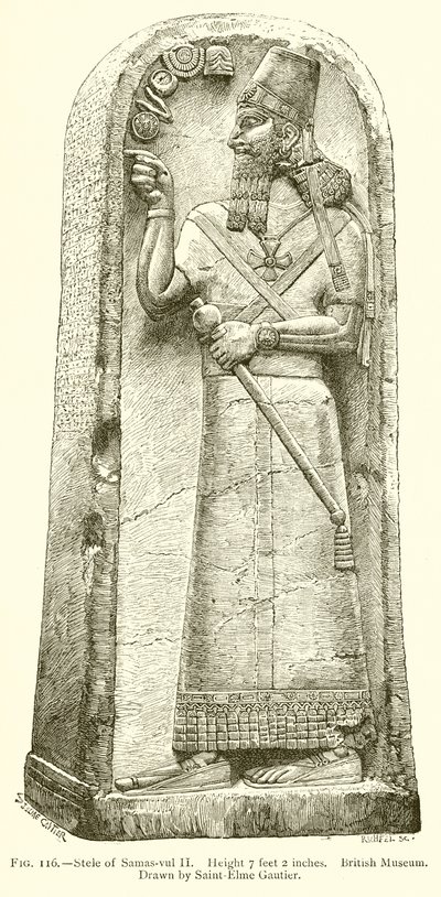 Samas Vul II Steli by English School