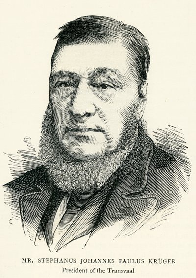 Stephanus Johannes Paulus Kruger (1825-1904) Grafik Çizimi by English School