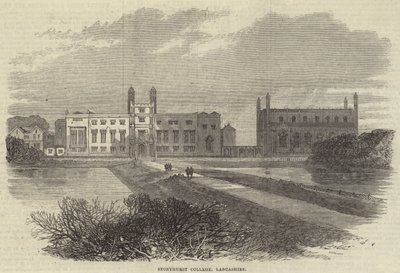 Stonyhurst Koleji, Lancashire (gravür) by English School