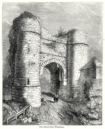 Strand Gate, Winchelsea (gravür) by English School