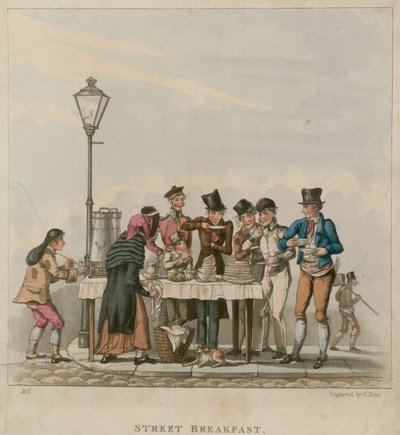 Sokak Kahvaltısı; karikatür by English School