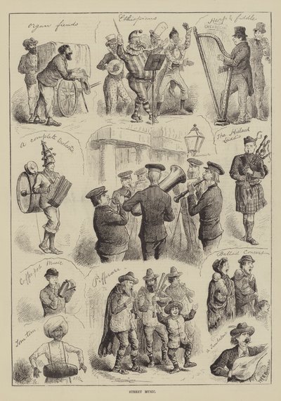 Sokak Müziği (gravür) by English School