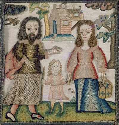 Stumpwork tabut, İngilizce, c.1660 by English School