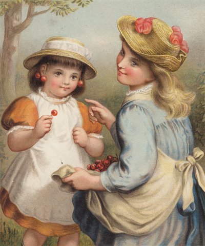 Yaz küpeleri (chromolitho) by English School