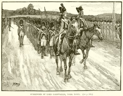 Lord Cornwallis, Yorktown Teslimi by English School
