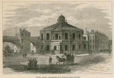 Surrey Şapeli, Blackfriars Yolu, Southwark (Rowland Hills Şapeli) by English School