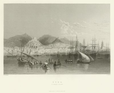 Syra, bir Yunan Adası, 1837 by English School