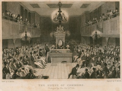 Avam Kamarası, yangında kül oldu, 16 Ekim 1834 by English School